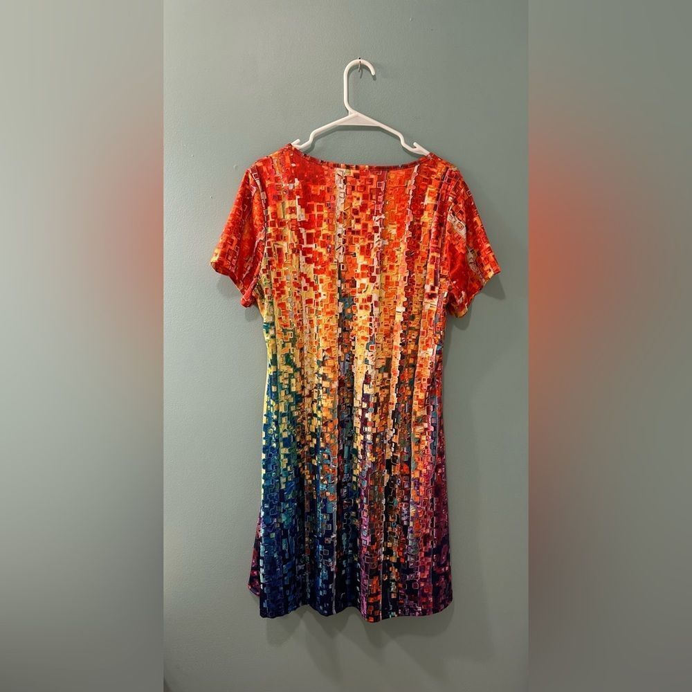 NWOT … Colorful “Geometric Print” Dress - Picture 2 of 3